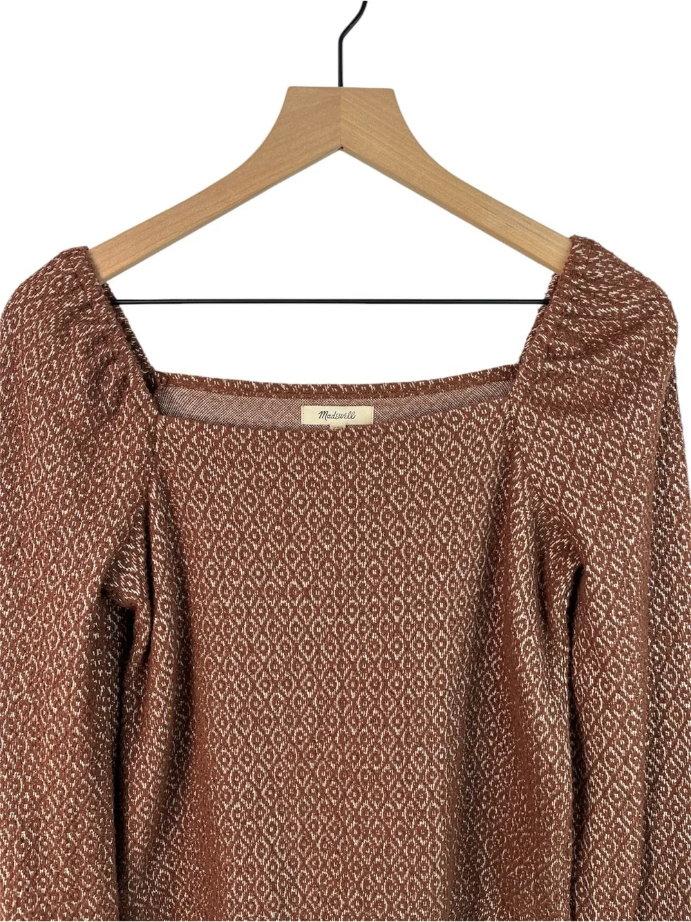Madewell Jacquard Puff-Sleeve Crop Top